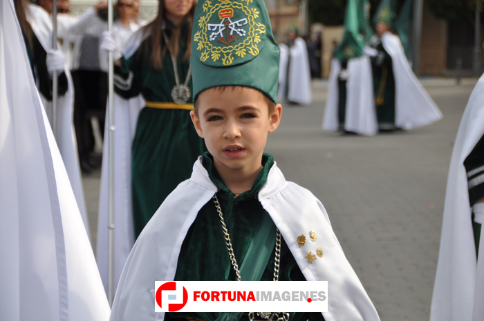 Procesión del Santo Encuentro del Viernes Santo por la mañana en la Semana Santa de Fortuna(Murcia) 